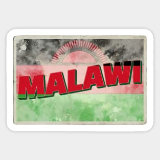 Malawi Vintage style retro souvenir Sticker